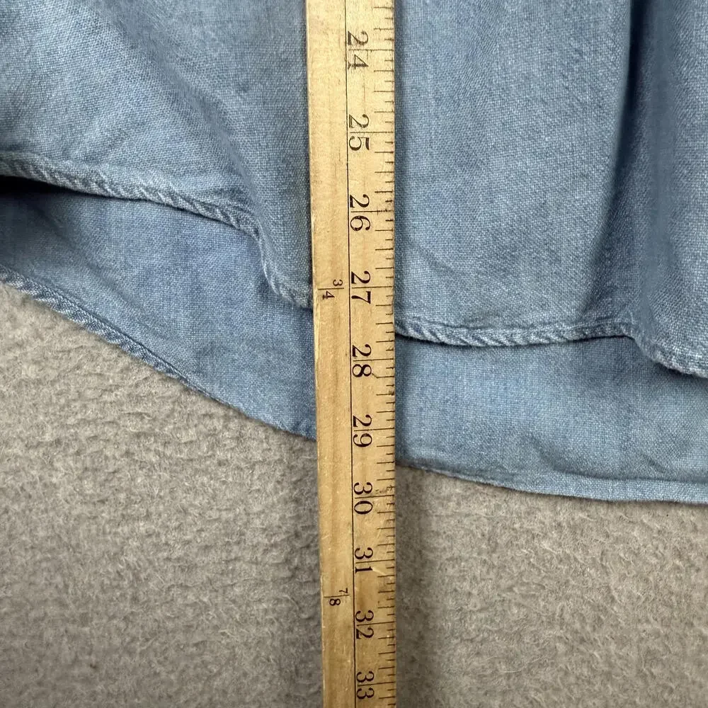 Ralph Lauren Men's Size 2XL XXL Blue Chambray Denim Button Down Shirt Cotton